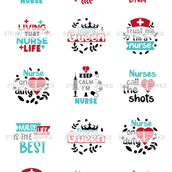 nursing sayings - 1 inch circle images, bottlecap, ornament - INSTANT DOWNLOAD