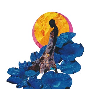 Reflection—Collage Art, Magic Women, Transformation Series, Black Art
