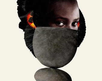 Balance—Collage Art, Magic Women, Transformation Series, Black Art