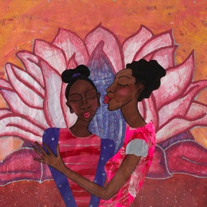 Mutter und Kind –Fine Art Poster–Holding On Series, Black Art
