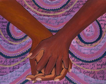 Holding Hands—Fine Art Print—Holding On Series, Black Art