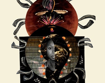 Resurrection—Collage Art, Magic Women, Power Series, Black Art