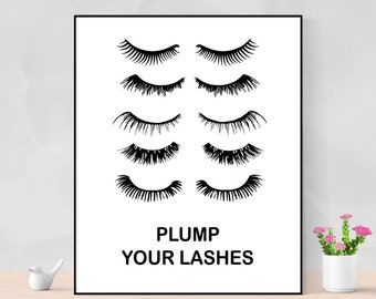 Lash Poster Eyelash Print Mascara Wall Art Eyelash Decor Lash | Etsy