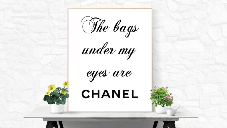 Coco Chanel Quote Black Glitter Desk Accessories College Dorm Etsy