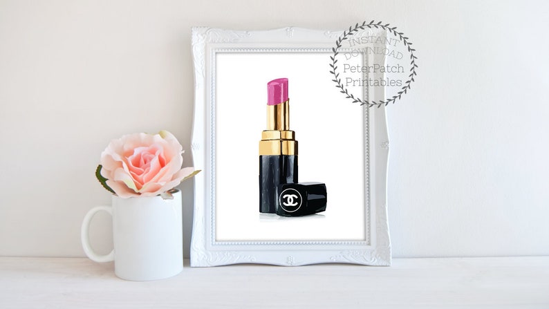 Coco Chanel Lipstick Print Coco Chanel Print Chanel Fashion Etsy
