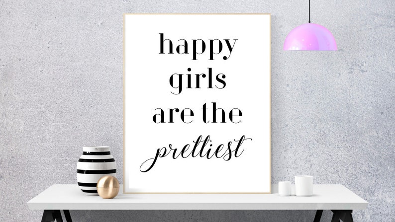 Girly Quote Poster Cute Desk Accessories College Dorm Etsy