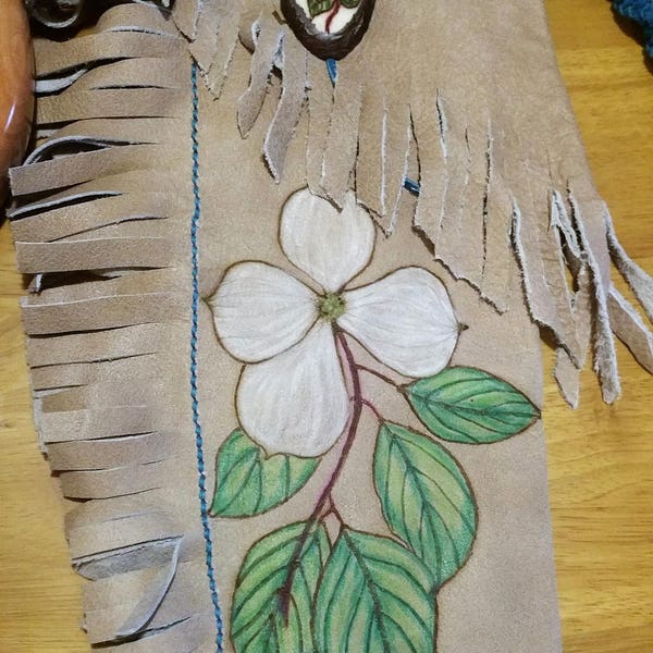 Custom Hand-made Native American Flute Bag-"Dogwood"- example of a SOLD bag-made to order