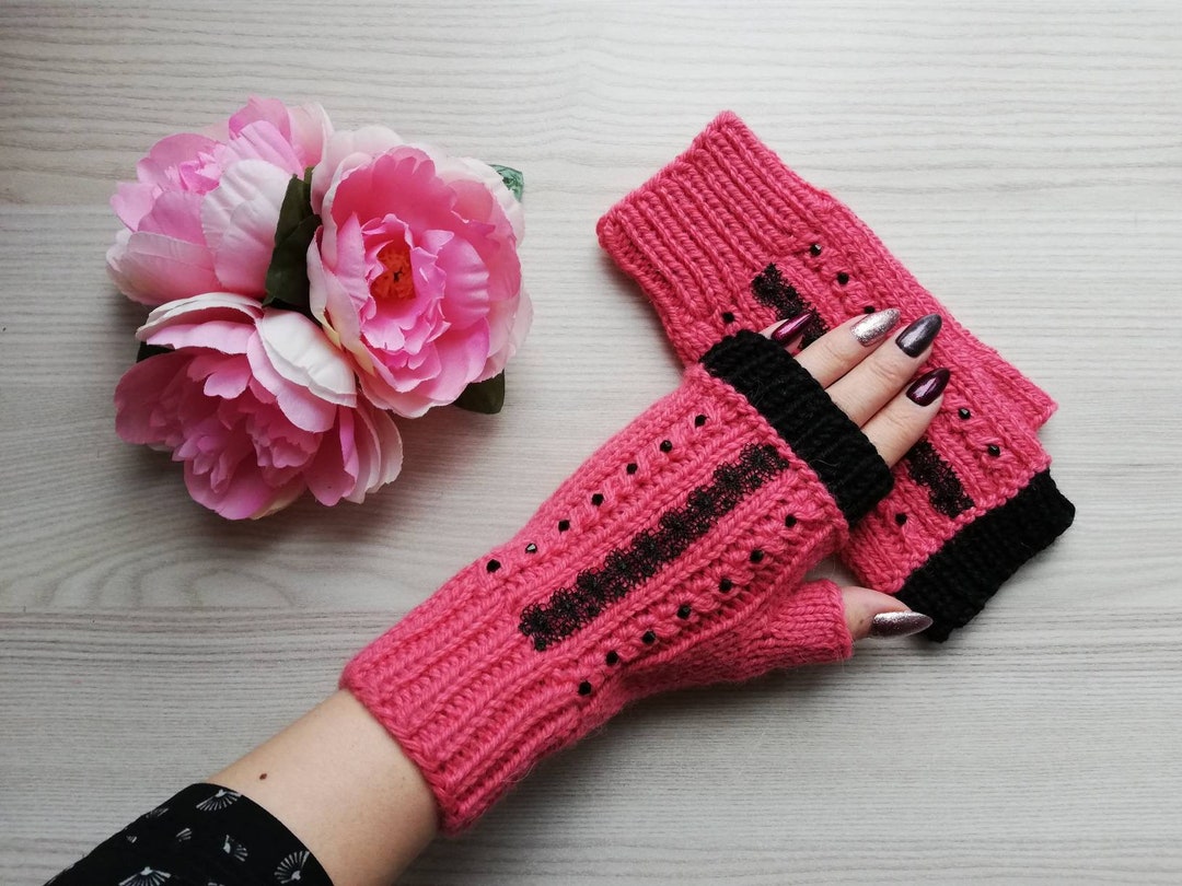 Wool Alpaca Arm Warmers Hand Knitted Fingerless Gloves Women Etsy UK