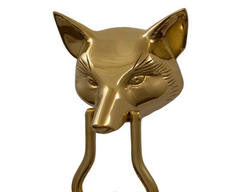 Vintage Solid Brass Fox Door Knocker