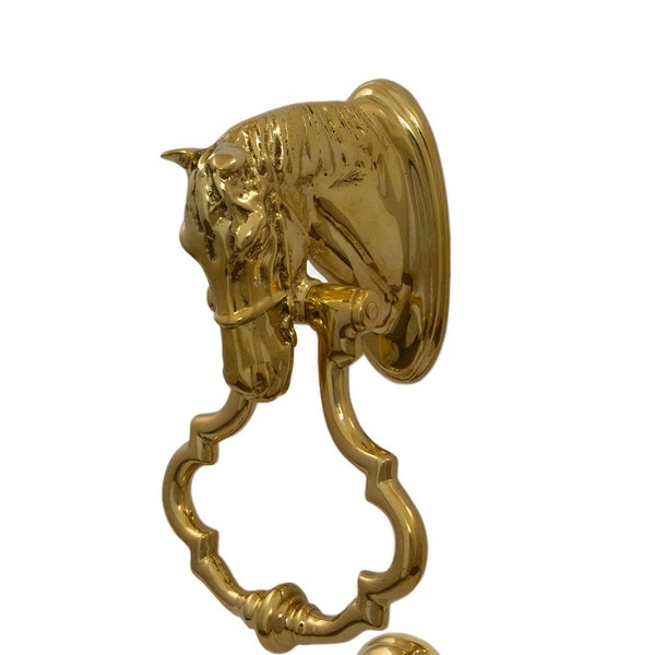 Vintage Solid Brass Horse Door Knocker