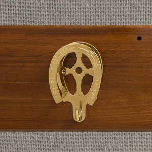 Wood and Brass Bridle Rack