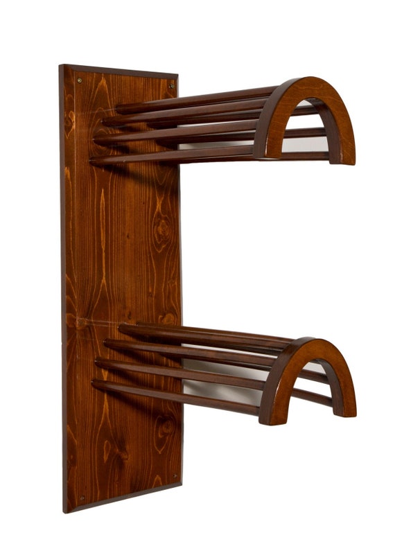 Wood Saddle Stand- Wall Mounted