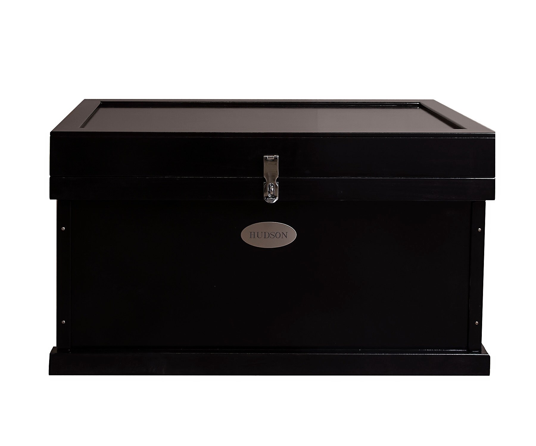 Classic Black Stained Wood Tack Trunk, Protected Interior, Cedar Bottom ...