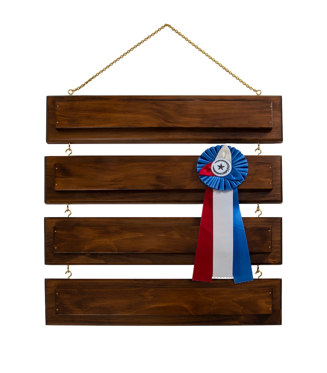 Wood Award Ribbon Rack With Custom Nameplate Etsy