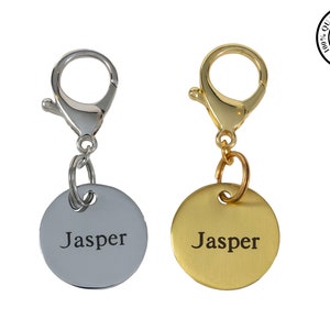 Halter, Blanket or Bridle Tag- Solid Brass or Nickel 1.25" with LARGE Clasp