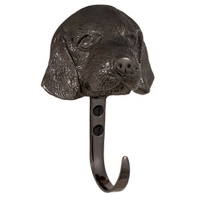 Solid brass dog leash holder for wall, dog hook, dog leash hook, dog leash holder- BEAGLE DOG decor Black Nickel