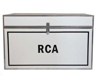 Large All Vinyl Tack Trunk with Chrome Trim