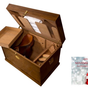 Classic Extra Large Wood Tack Trunk With Brass Nameplate and Trunk ...