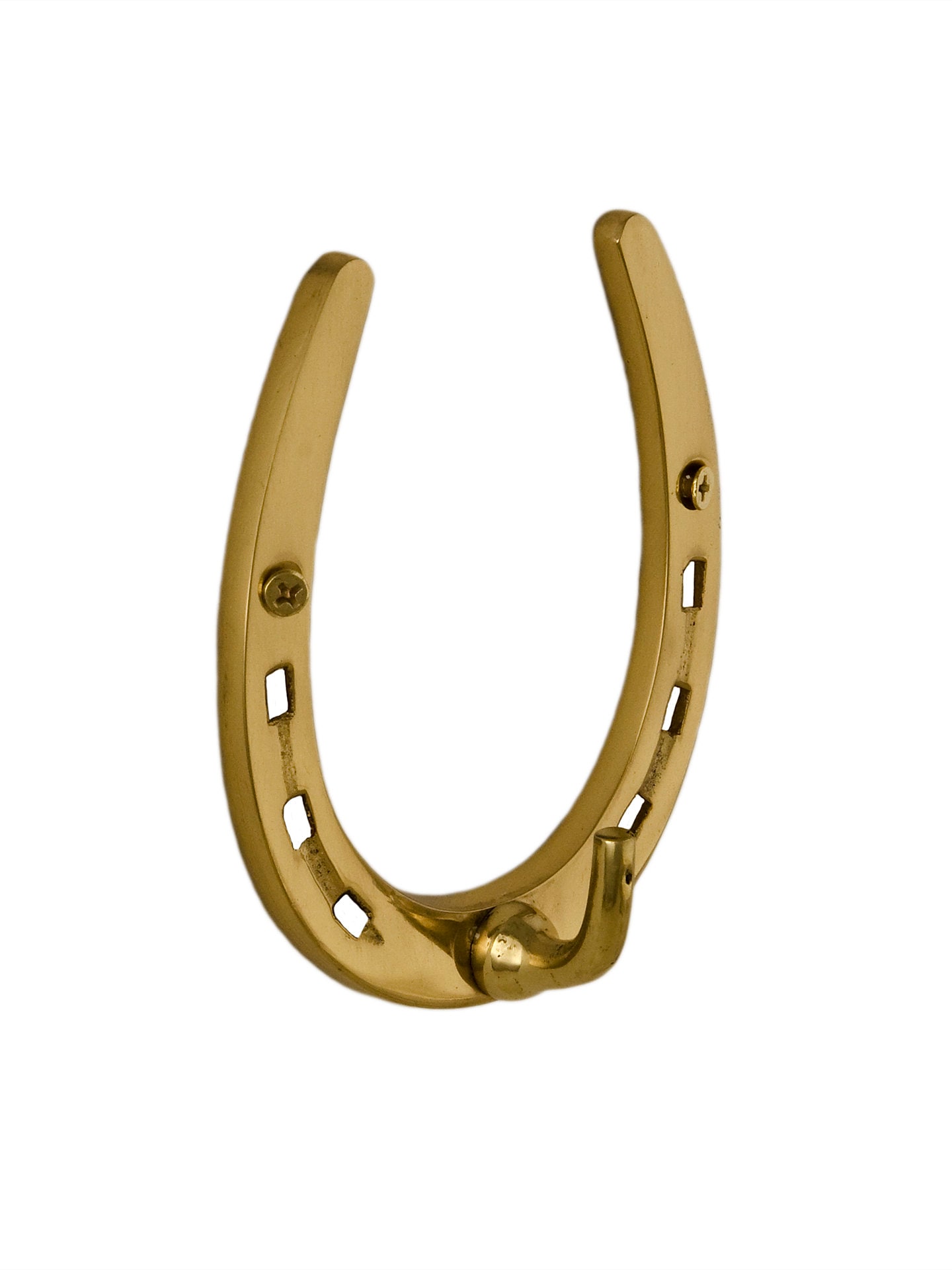 Ancien crochet / patère bronze doré à tête de cheval - Décoration