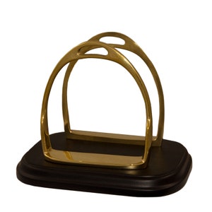 Vintage Solid Brass Stirrup Letter Holder