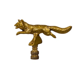 Vintage Solid Brass Lamp Finials Horse image 3