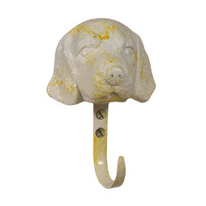 Solid brass dog leash holder for wall, dog hook, dog leash hook, dog leash holder- BEAGLE DOG decor White Patina