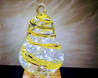 Yellow Table light, hanging light.