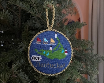 Finishing service for needlepoint ornaments