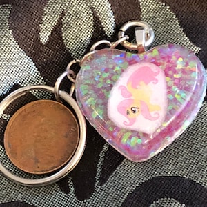 Fluttershy seapony Mlp resin keychain