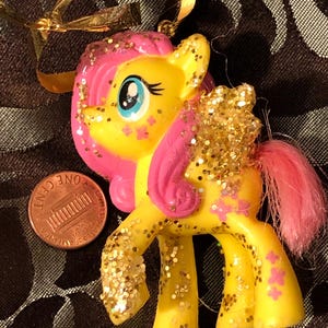 Pretty Mlp fluttershy upcycled ornament