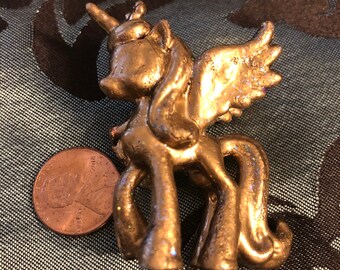 Gold leafed Mlp unicorn figure
