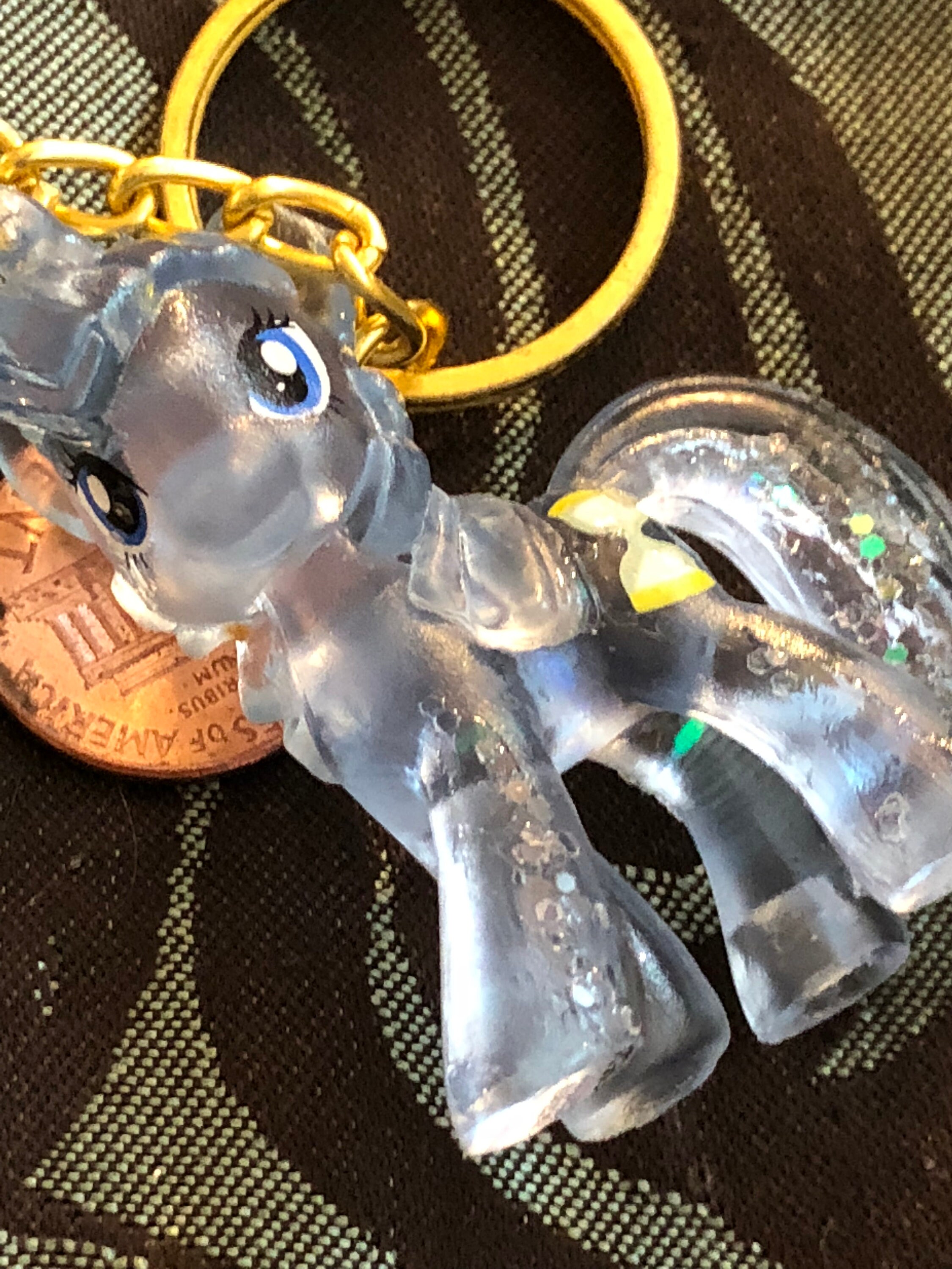 Light Blue and Gold Mlp Keychain - Etsy