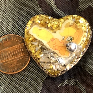 Mlp applejack heart resin magnet