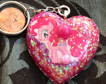 Kawaii pinkie pie Mlp resin keychain