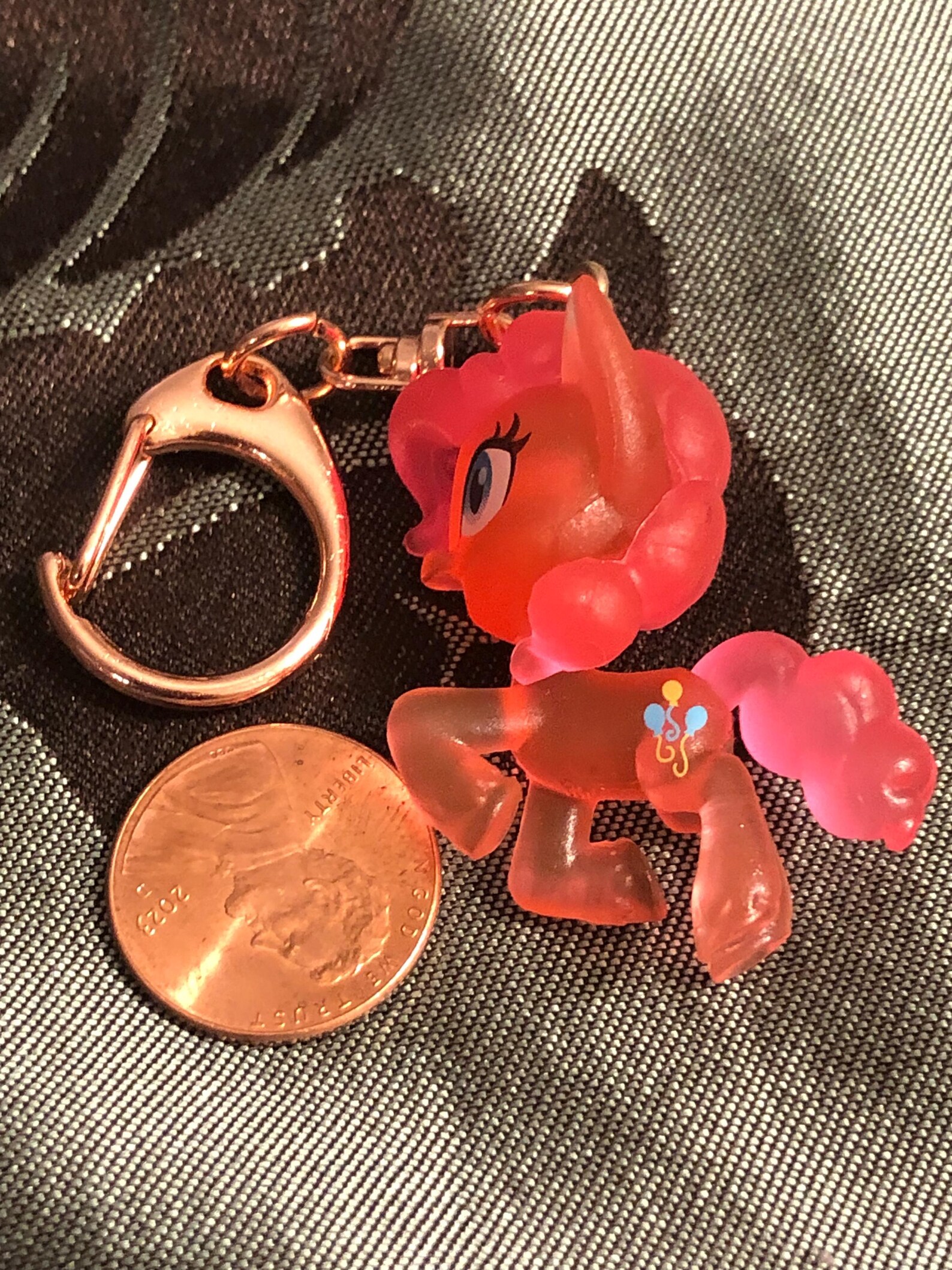 Rose Gold Pinkie Pie Keychain - Etsy