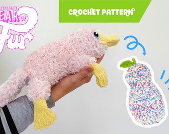 Dipper the Platypus Pear | reversible amigurumi crochet pattern