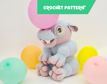 Helium the Hippo | life-sized crochet pattern