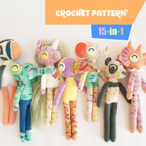 CritterDollies & CritterRattles | 15-in-1 pattern - EASY FOR BEGINNERS