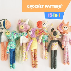 CritterDollies & CritterRattles | 15-in-1 pattern - EASY FOR BEGINNERS