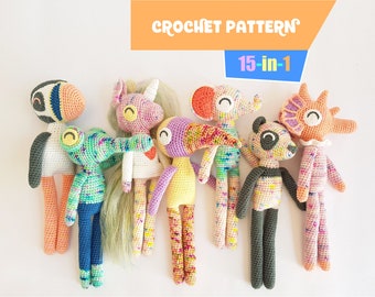 CritterDollies & CritterRattles | 15-in-1 pattern - EASY FOR BEGINNERS