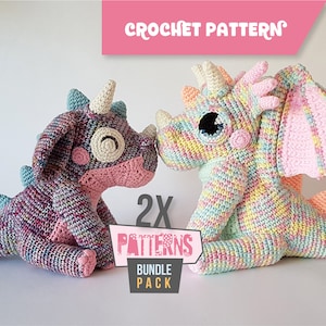 Pakiet Orbit the Dragon | amigurumi dragon | ŁATWE DO NAŚLEDZENIA wzory szydełkowe