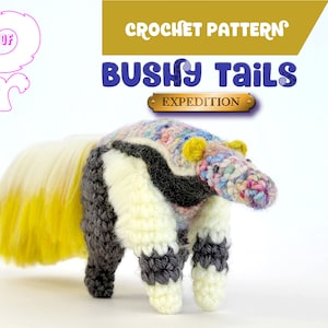 Bonbon the Anteater | small amigurumi pattern with fur