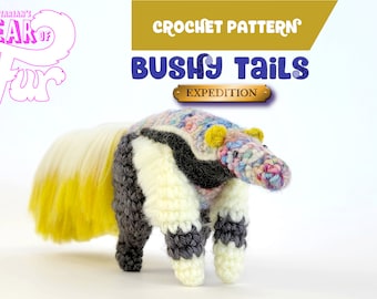 Bonbon the Anteater | small amigurumi pattern with fur