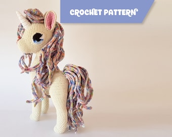 Comet the Unicorn | deluxe amigurumi horse/pony | EASY TO FOLLOW crochet pattern