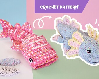 Gumdrop & Juju | reversible amigurumi with Hobbii - Underwater Tails pattern