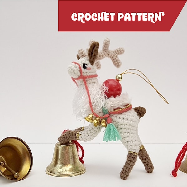 Truffles the Christmas Reindeer | small amigurumi deer/buck/stag crochet pattern