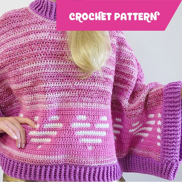 Cosmic Crush: Poncho-Sweater | Barbie-inspired crochet garment pattern