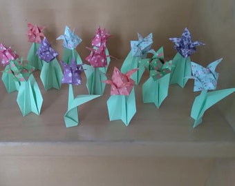 Origami tulip/ Tulip flower/ Spring/Decoration/ Easter/ Easter