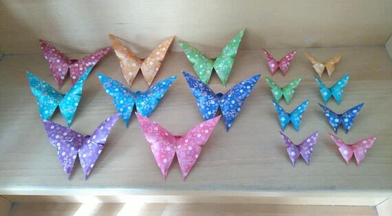 8 Origami Butterflies Big Or Small Model Butterfly Rainbow Rainbow Butterflies Small Or Big