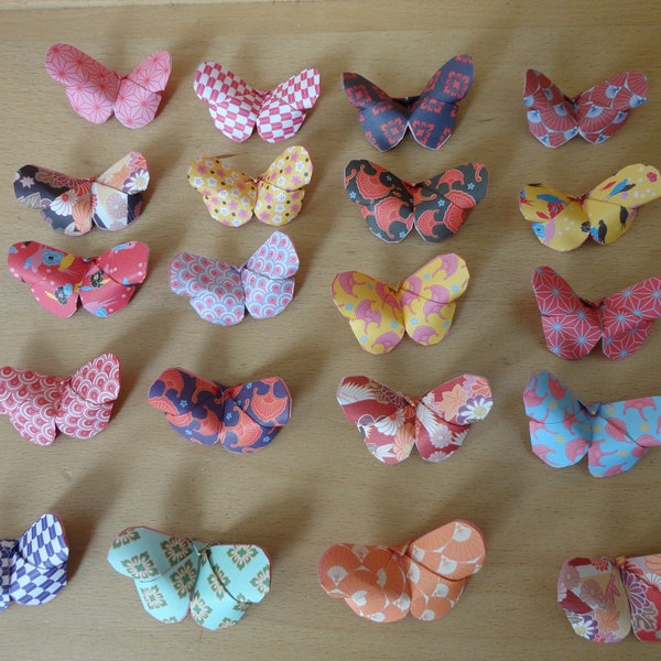 20 Origami Butterflies Paper Japanese patterns Decoration/ Japanese butterflies